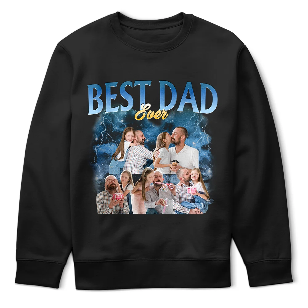 Custom Photo Best Dad Ever Rap Style - Personalized T Shirt