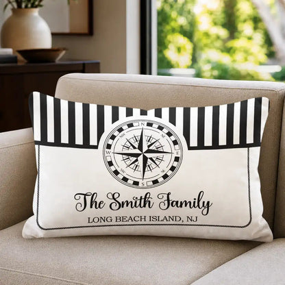 Beach House Lake House Family Name - Personalized Pillow
