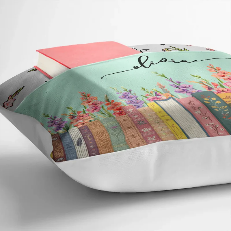 This Is My Book Reading Pillow Birth Flowers - Personalized Pocket Pillow