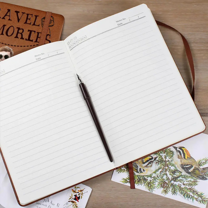 Custom Photo Realistic Watercolor Art Our Adventure Book Travel Couple - Personalized Leather Journal