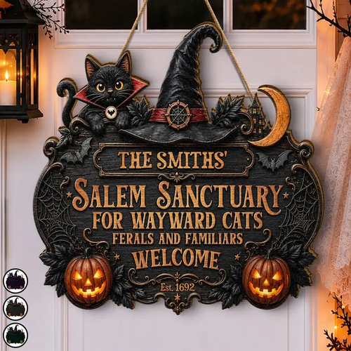 Salem Sanctuary For Wayward Cats Ferals - Personalized Custom Shaped Wood Sign