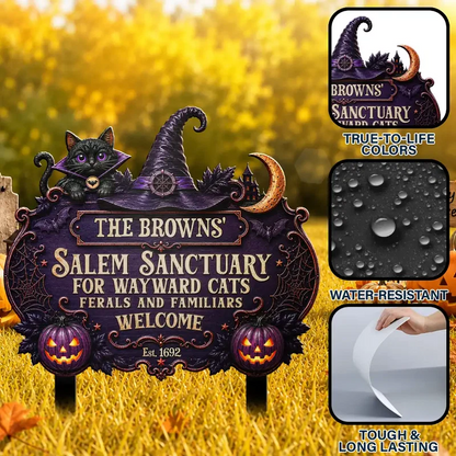 Salem Sanctuary For Wayward Cats Ferals - Personalized Metal Garden Stake