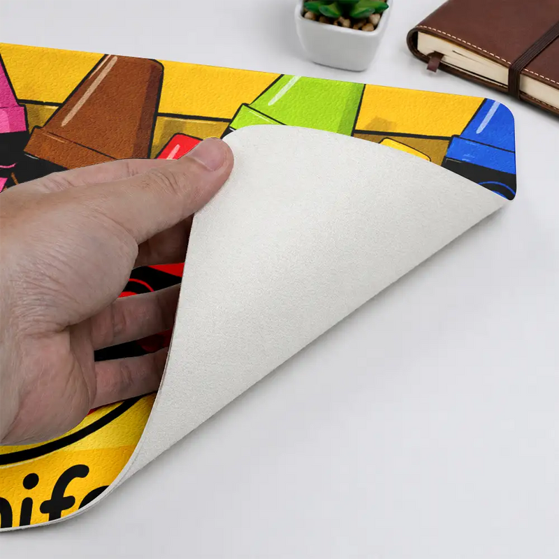 Teacher Classroom Theme - Personalized Leather Desk Mat