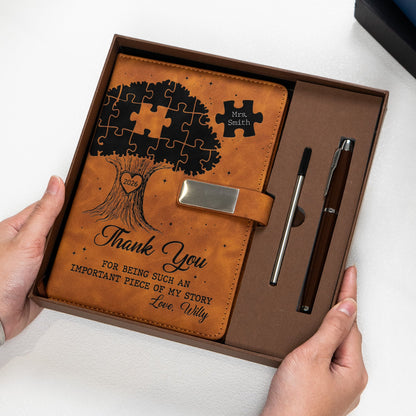 Teacher Thank You Gift - Personalized Notebook Set