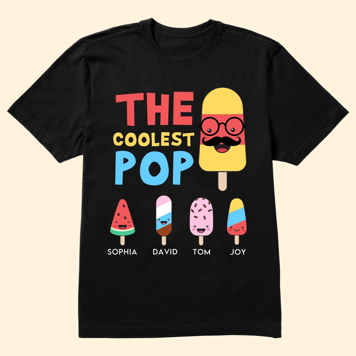 Father's Day Gifts, The Coolest Pop - Personalized Shirt - Gift For Grandpa