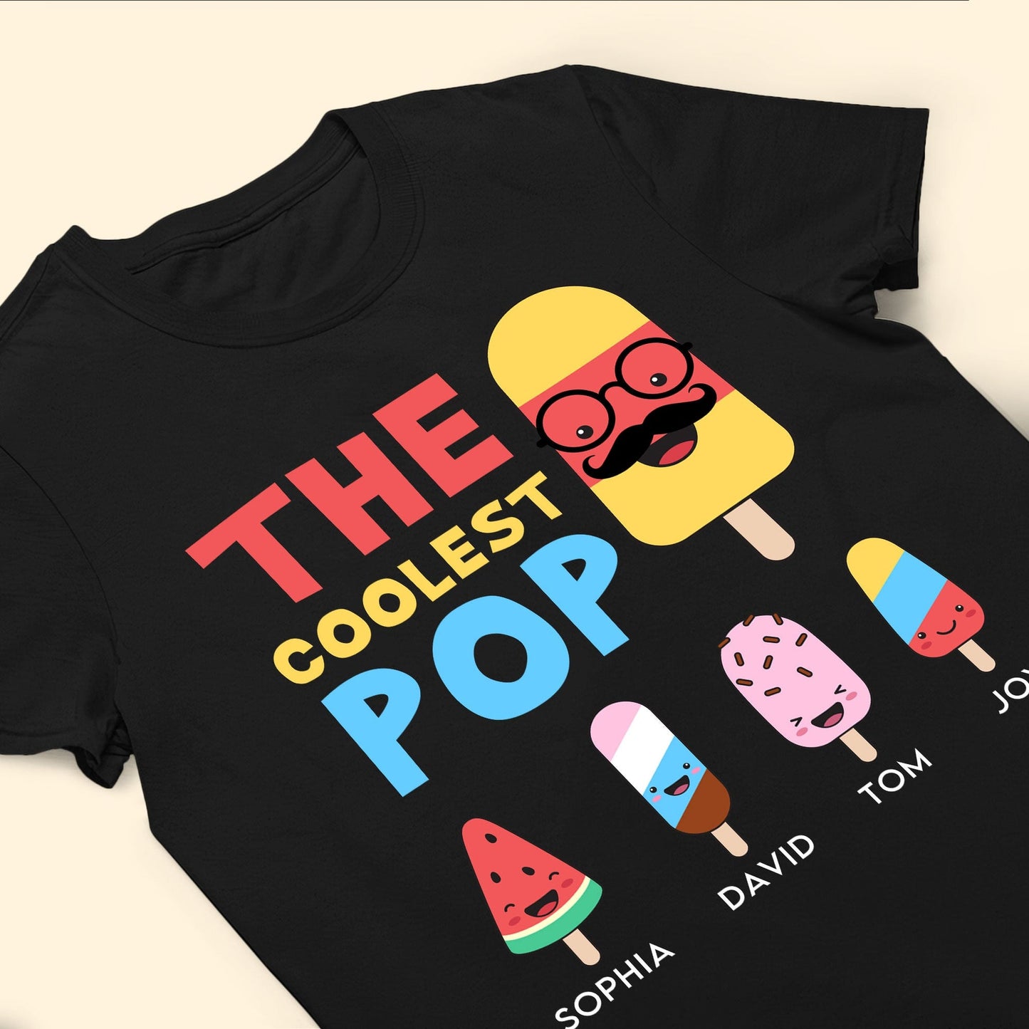 Father's Day Gifts, The Coolest Pop - Personalized Shirt - Gift For Grandpa