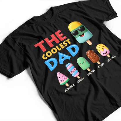 The Coolest Pop Grandpa Dad - Personalized T Shirt