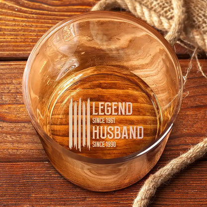 The Original Legend Legend Husband Daddy Grandpa - Personalized Engraved Whiskey Glass