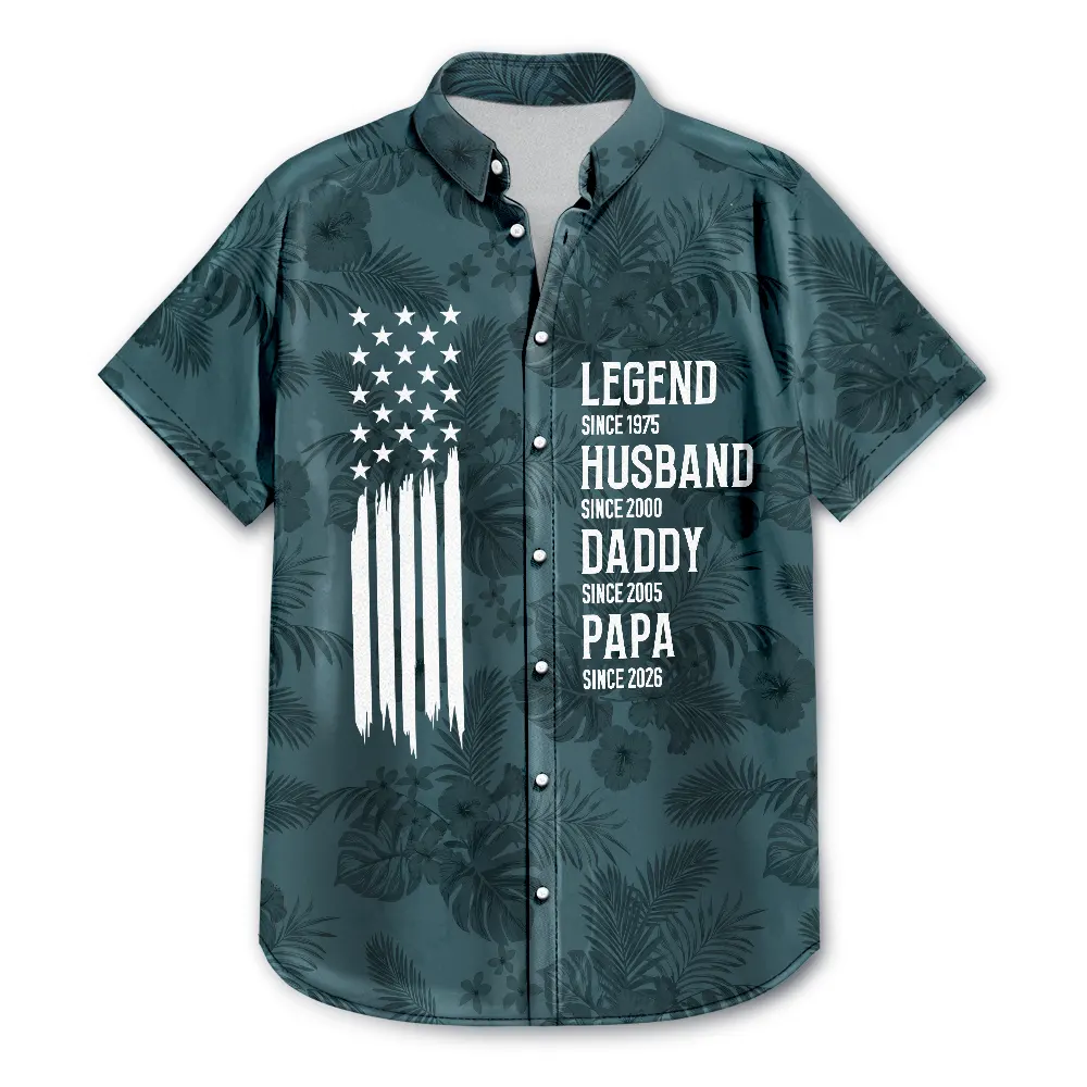 The Original Legend Legend Husband Daddy Grandpa - Personalized Hawaiian Shirt