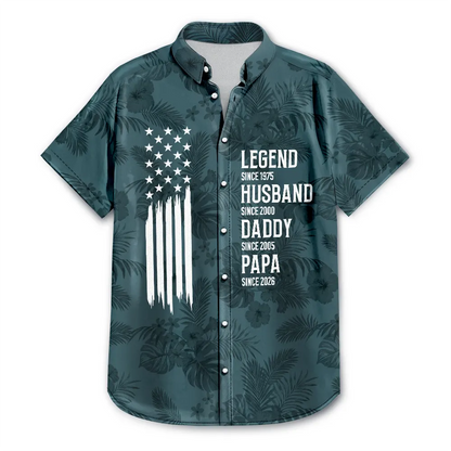 The Original Legend Legend Husband Daddy Grandpa - Personalized Hawaiian Shirt