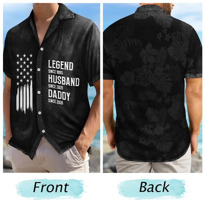 The Original Legend Legend Husband Daddy Grandpa - Personalized Hawaiian Shirt