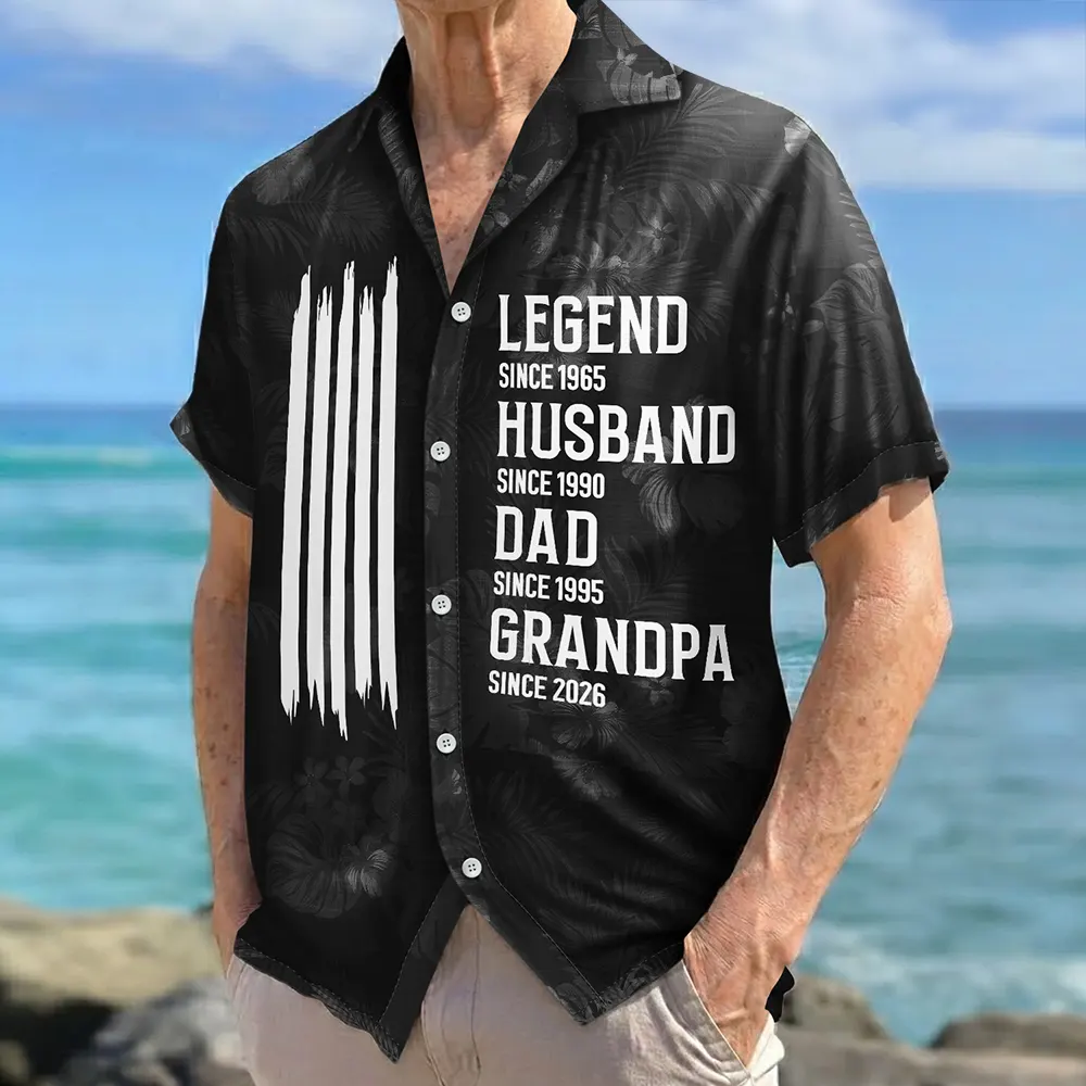 The Original Legend Legend Husband Daddy Grandpa - Personalized Hawaiian Shirt