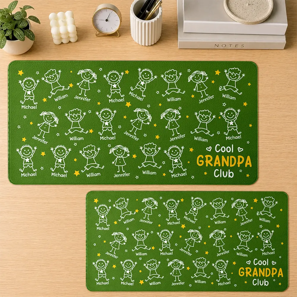 This Daddy Belongs To - Personalized Leather Desk Mat