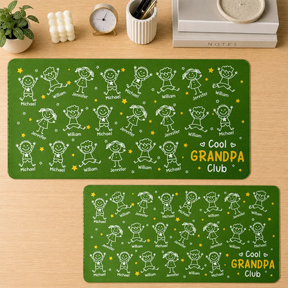 This Daddy Belongs To - Personalized Leather Desk Mat