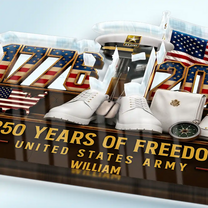 USA 250 Years Of Freedom 1776 - 2026 - Personalized Custom Shaped Acrylic Plaque