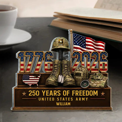 USA 250 Years Of Freedom 1776 - 2026 - Personalized Custom Shaped Acrylic Plaque
