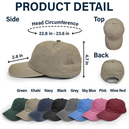 Stick Figures The Blackfather - Personalized Vintage Washed Denim Cap