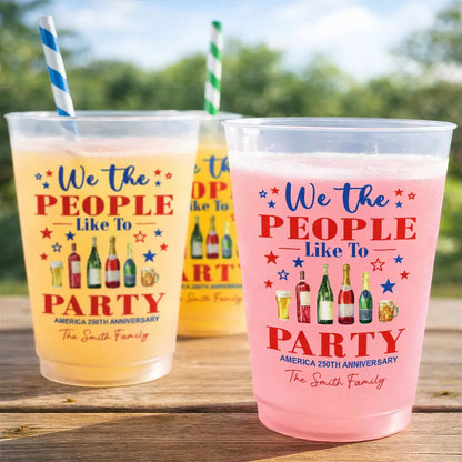 We The People Like To Party US 250Th Anniversary - Personalized Frosted Cups