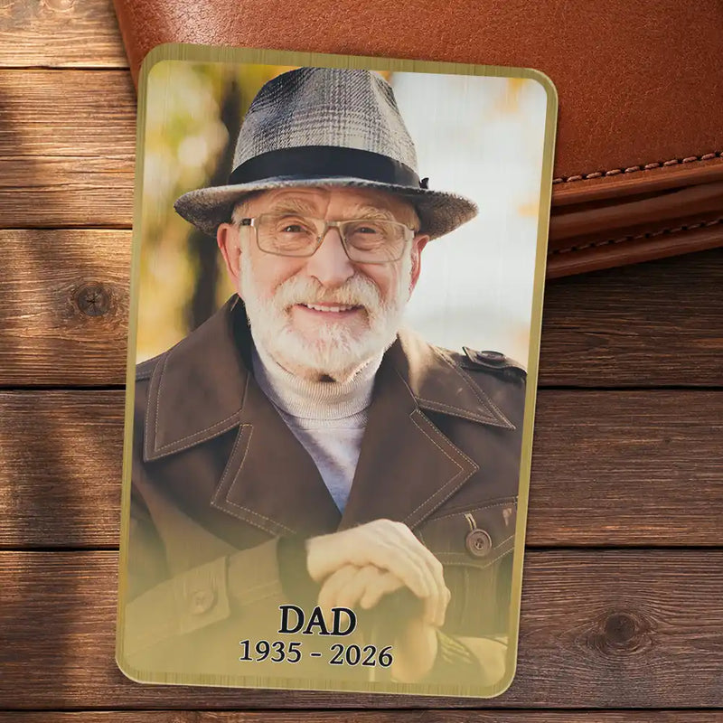 Custom Photo Memorial My Mind Still Talks To You - Personalized Aluminum Wallet Card