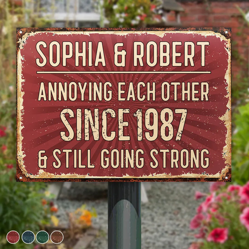 Vintage Annoying Each Other - Personalized Classic Metal Sign