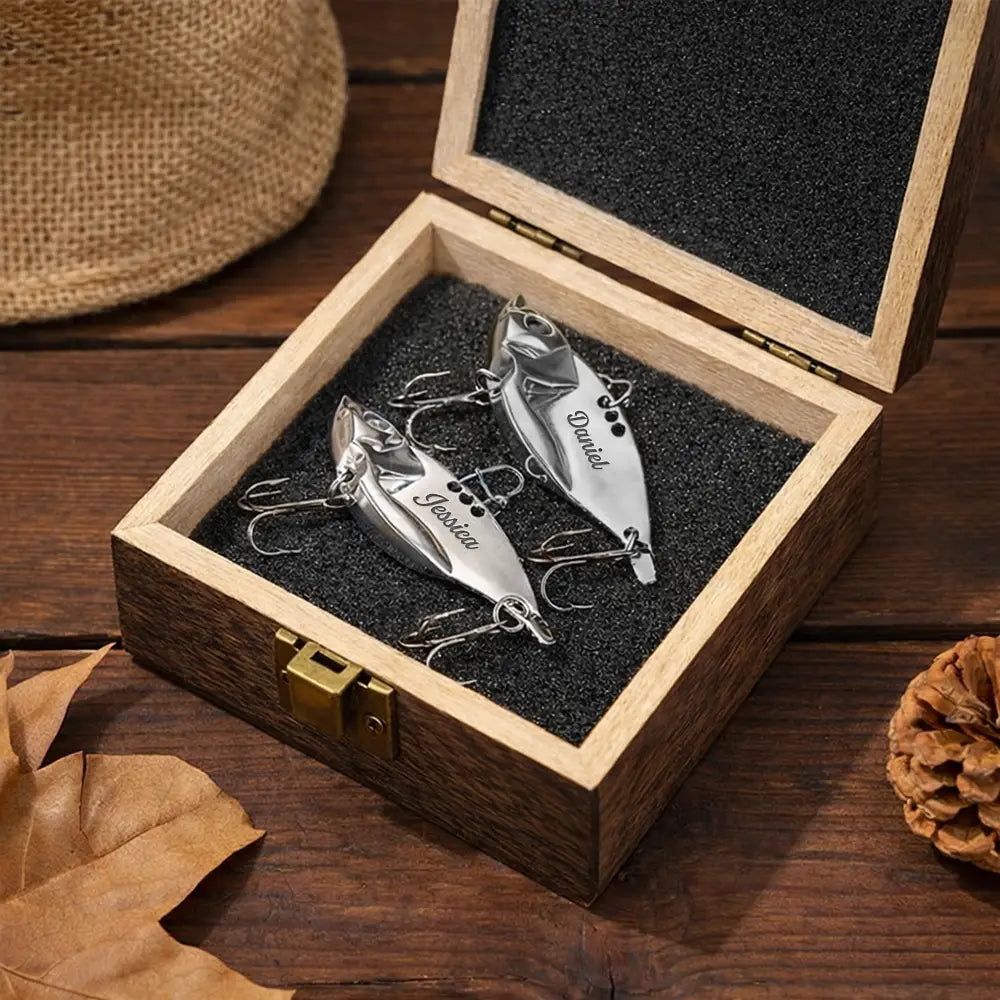 We Hooked The Best Dad Grandpa - Personalized Metal Fish Lure Set