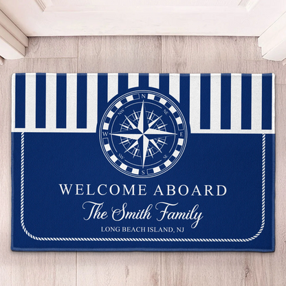 Welcome Aboard - Personalized Doormat