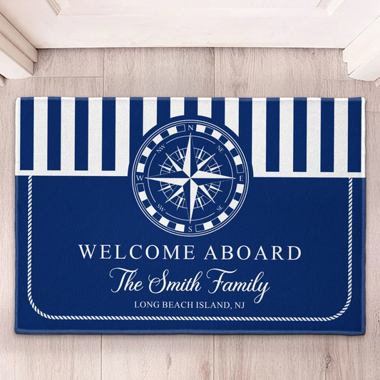 Welcome Aboard - Personalized Doormat