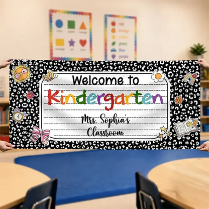 Welcome To Kindergarten Back To School - Personalized Horizontal Banner