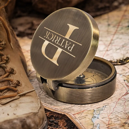 Wherever Your Journey In Life - Personalized Engraved Brass Compass