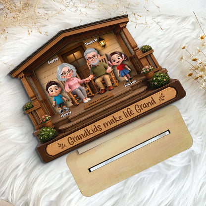 There's No Place Like Grandparents' House 2D Flat - Personalized  Wooden Plaque - Home Decor Gift For Grandparents