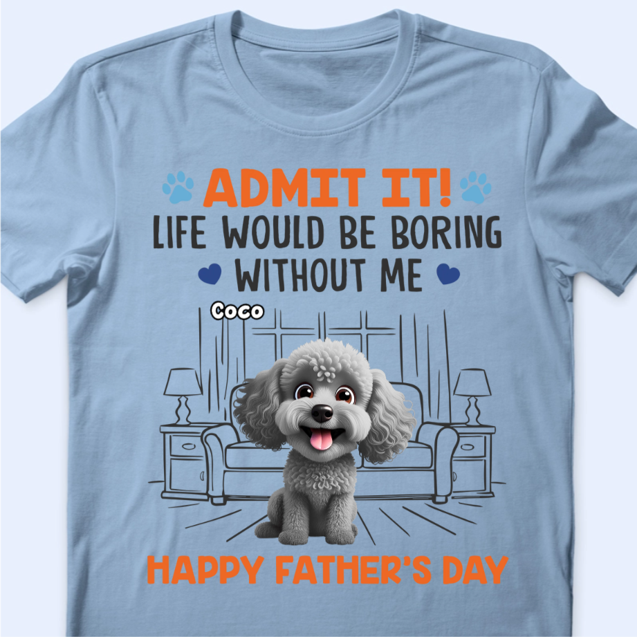 Custom Unisex T-shirt, Premium T-shirt, Hoodie - Personalized Father's Day Gifts For Dog Cat Lovers, Dog Dad And Mom, Cat Owners - Happiness Comes With Four Paws