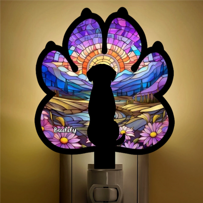 Forever In My Heart - Memorial Personalized Custom Wood And Acrylic Night Light - Sympathy Gift For Pet Owners, Pet Lovers