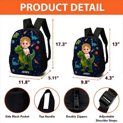 Dinosaur Adventure for Boys Girls - Personalized Backpack - Back to School Backpack for Kids