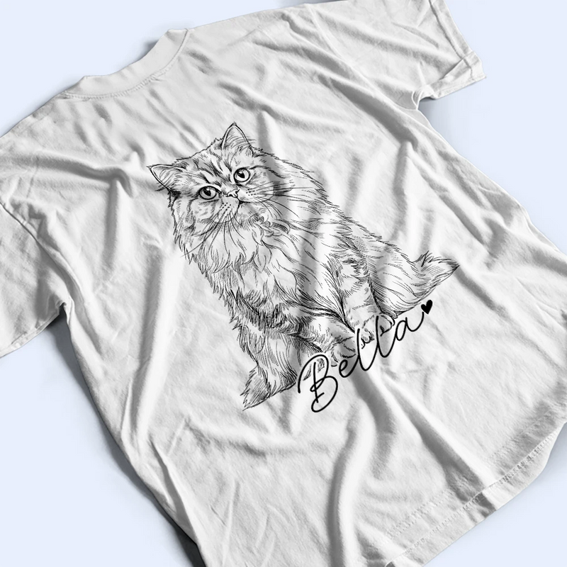 Custom Photo Pencil Sketch Dog Mom Dog Dad Hand Punch - Personalized T Shirt