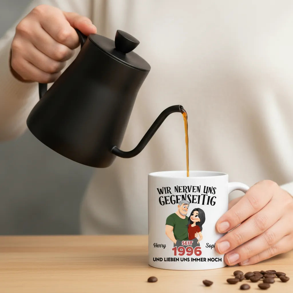Personalisierte Tasse – Geschenk für Paar – Wir Nerven Uns Gegenseitig