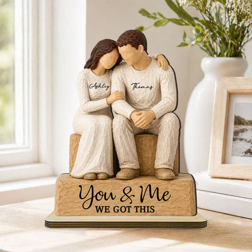 Rustic Sentimental Couple Forever Together - Personalized Wooden Plaque - Anniversary Gift For Couple