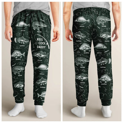 Reel Cool Grandpa Dad - Personalized Sweatpants