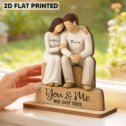 Rustic Sentimental Couple Forever Together - Personalized Wooden Plaque - Anniversary Gift For Couple