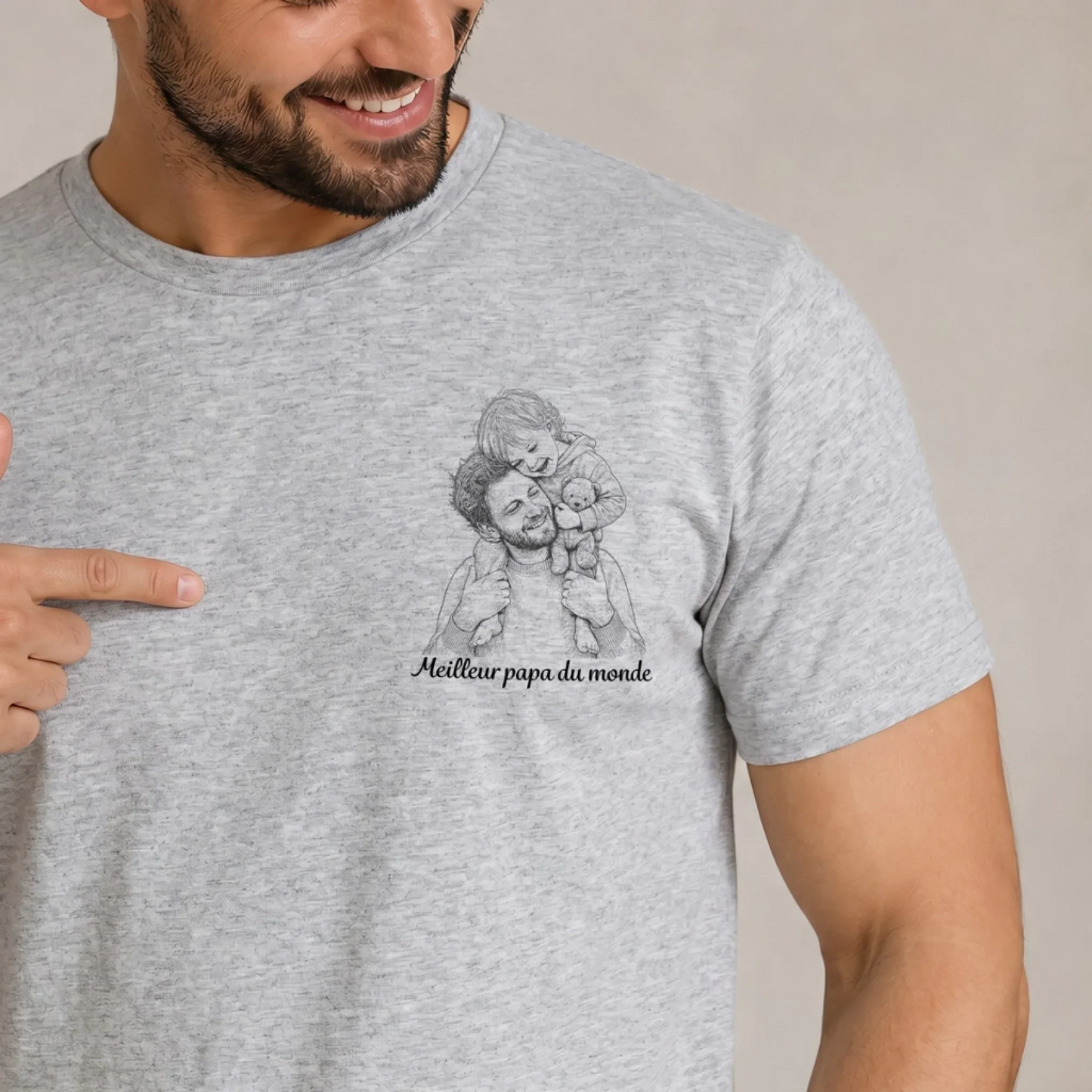 T-Shirt Imprimé Au Dos Personnalisé Photo – Cadeau Pour Papa, Maman – Meilleure maman du monde