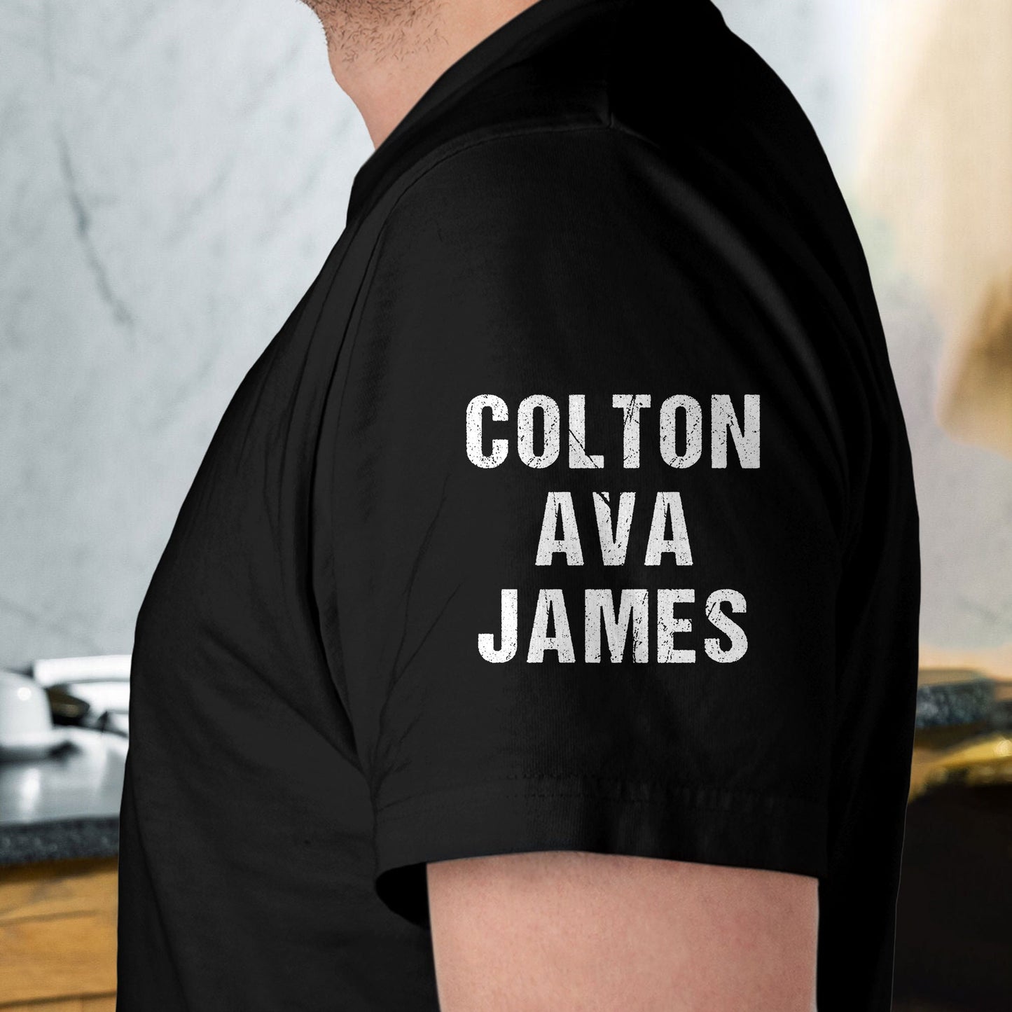 Father's Day Gifts, Grandpa The Man The Myth The Bad Influence Custom With Grandkids' Names - Personalized Shirt