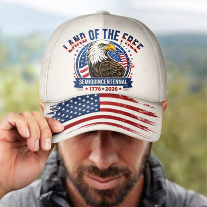 Land Of The Free Independence Day - Personalized Classic Cap