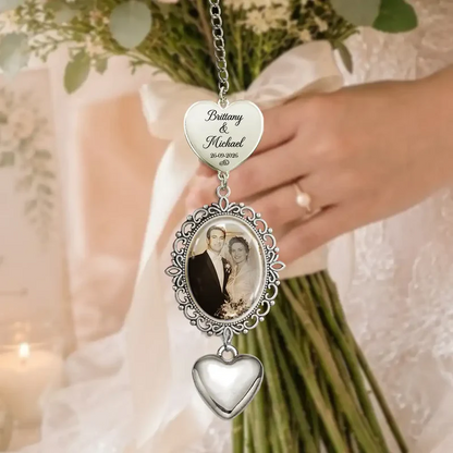 Custom Photo Couple Wedding Day - Personalized Wedding Charm