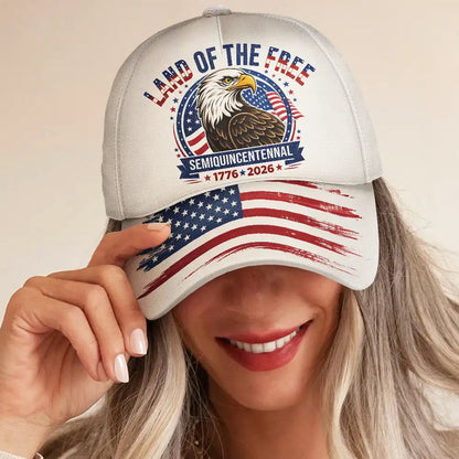 Land Of The Free Independence Day - Personalized Classic Cap
