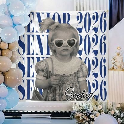Senior Custom Vintage Photo - Personalized Backdrop