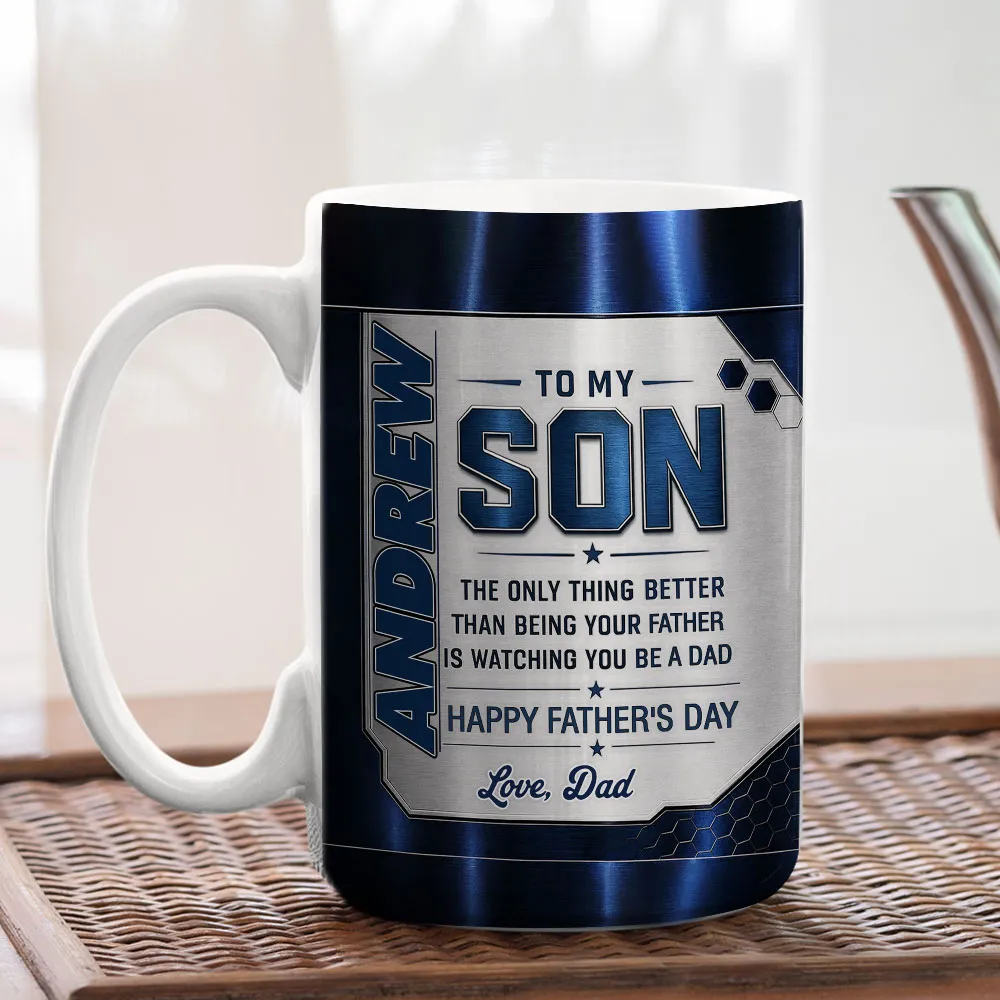 Watching You Being A Dad - Personalized Custom 3D Inflated Effect Mug