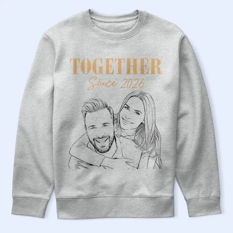 Custom Photo White Pencil Sketch Art You And Me We Got This - Personalized T Shirt