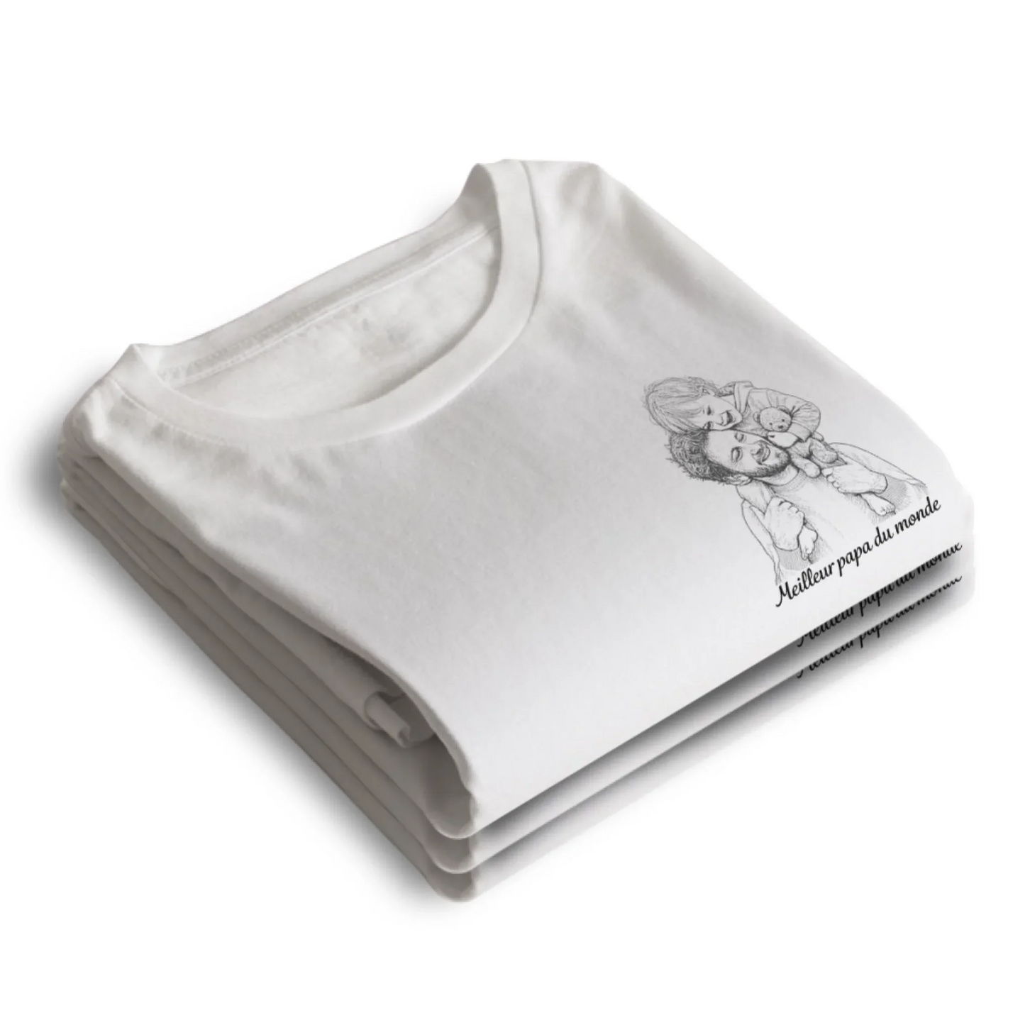 T-Shirt Imprimé Au Dos Personnalisé Photo – Cadeau Pour Papa, Maman – Meilleure maman du monde