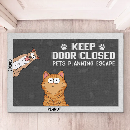 Custom Home Decor Decorative Mat - Personalized Birthday Gifts For Cat Lovers, Cat Mom And Dad - Beware Of Cat Attitude