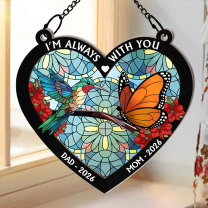 Those We Love Don't Go Away Memorial - Personalized Window Hanging Suncatcher Ornament