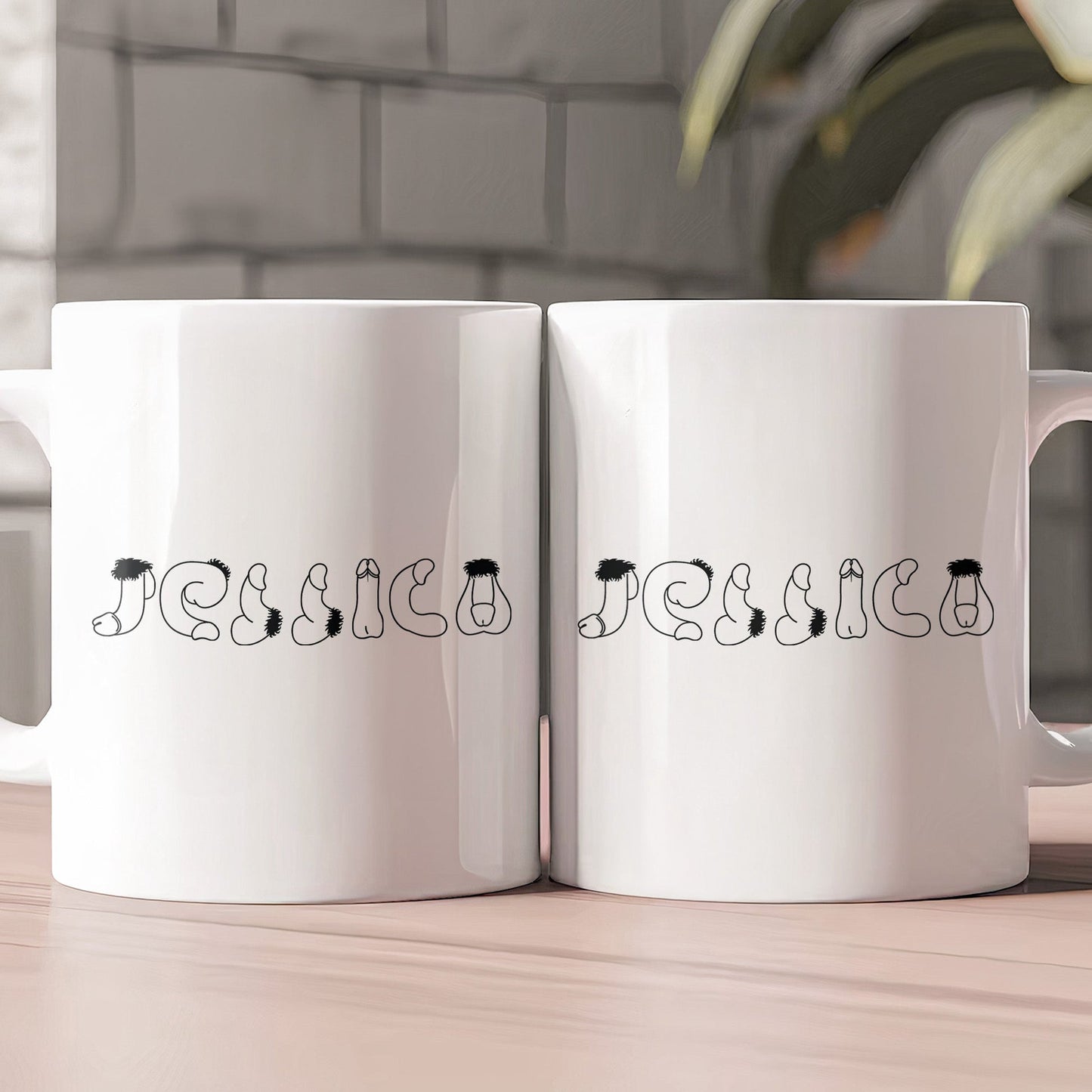 Custom Name With Naughty - Funny Gifts For Coworkers, Friends, Wife - Personalized Mug